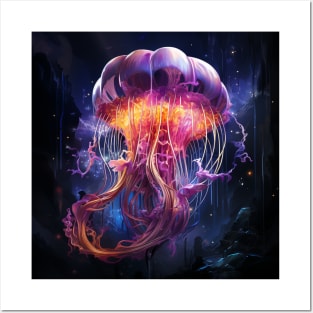 Neon Jellyfish #2 Posters and Art